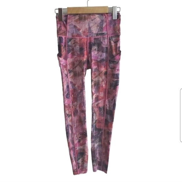Lululemon Sun Dazed Multi Pink Fast & Free Nulu Tight II Size 4 - Picture 2 of 7